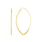 14k yellow Gold Polished Long Marquise Motif Earrings